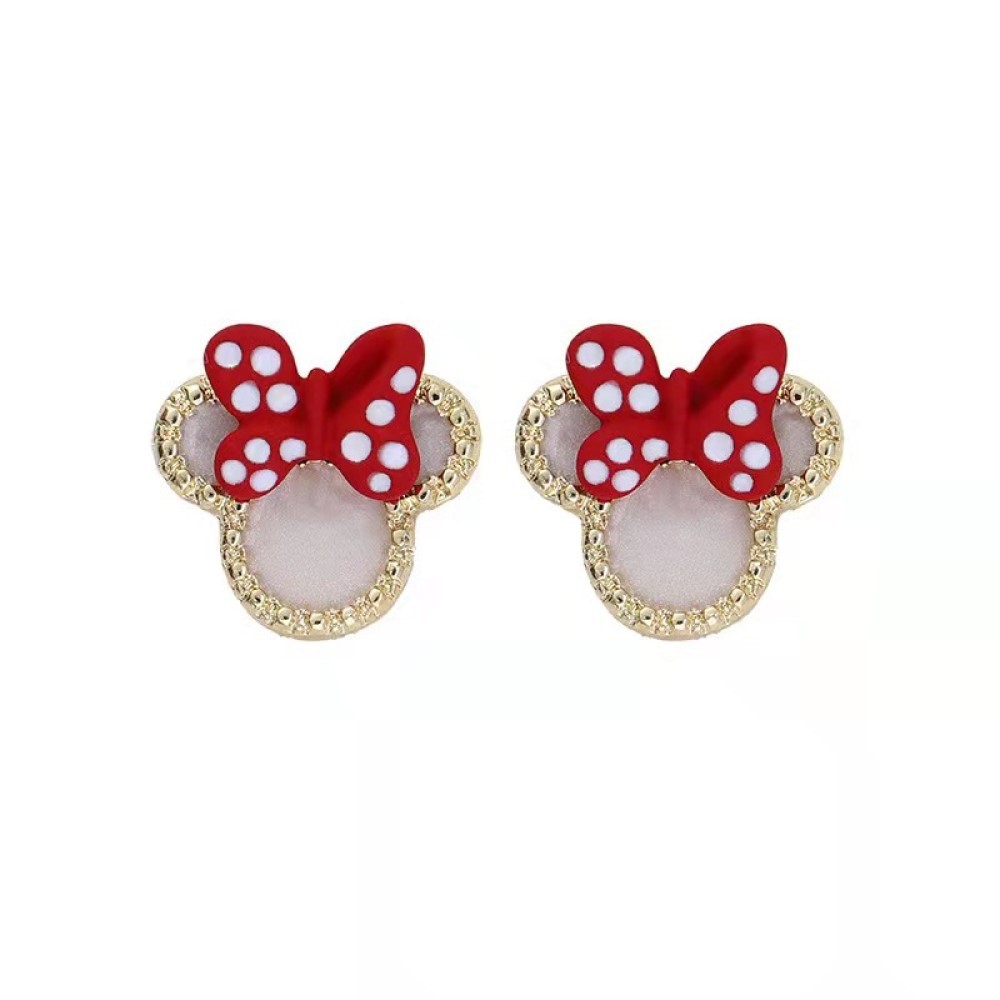 GCJ322 Minnie Red Ribbon Earrings-4 1000